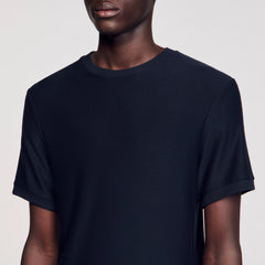 Sandro / Mock neck T-shirt Midnight Blue
