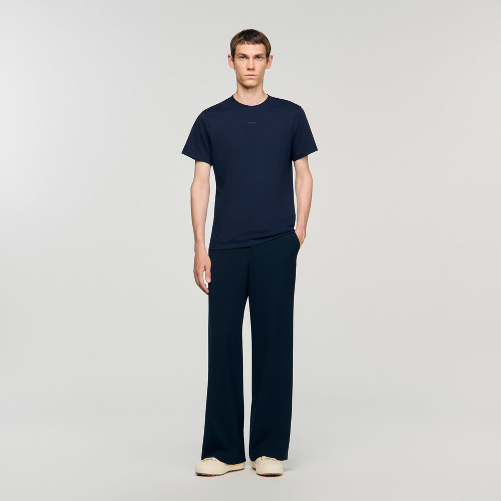 Sandro / Cotton T-shirt with logo Midnight Blue