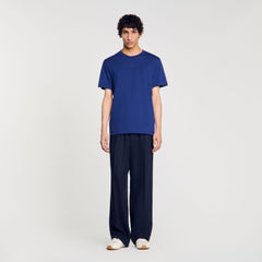Sandro / Cotton T-shirt with logo Royal Blue