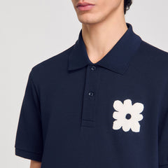 Sandro / Polo shirt with flower patch Midnight Blue