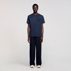 Sandro / Worn-effect T-shirt Navy Blue