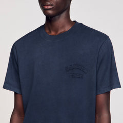 Sandro / Worn-effect T-shirt Navy Blue