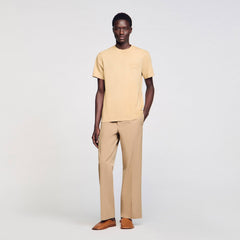 Sandro / Worn-effect T-shirt Sand.