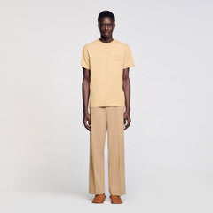 Sandro / Worn-effect T-shirt Sand.