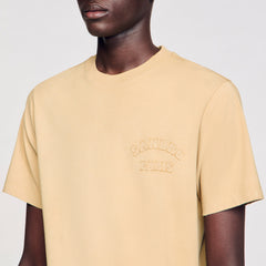 Sandro / Worn-effect T-shirt Sand.