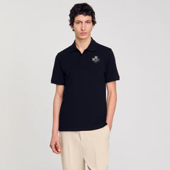 Sandro / Cotton polo shirt Black