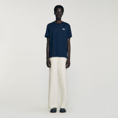 Sandro / T-shirt with appliqué logo Midnight Blue