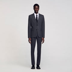 Sandro / Wool suit jacket Mocked Grey
