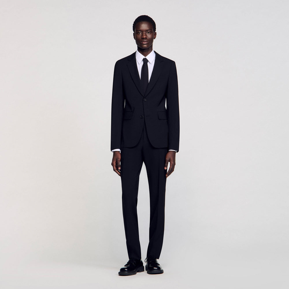 Sandro / Virgin wool suit jacket Black