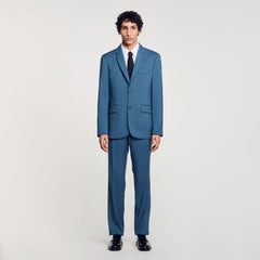 Sandro / Wool suit jacket Thunderstorm Blue
