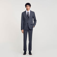 Sandro / Wool suit jacket Mocked Grey