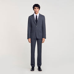 Sandro / Wool suit jacket Mocked Grey