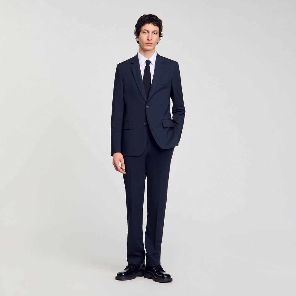 Sandro / Wool suit jacket Midnight Blue