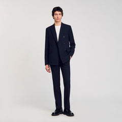 Sandro / Double-breasted suit jacket Navy Blue