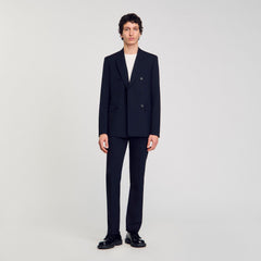 Sandro / Double-breasted suit jacket Navy Blue