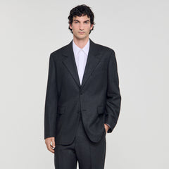 Sandro / Wool suit jacket Heather Charcoal