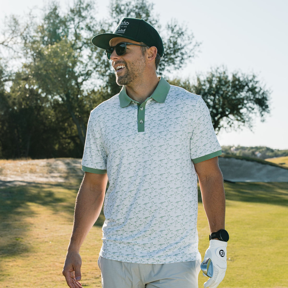 Burlebo Duck Season White Ringer Performance Polo