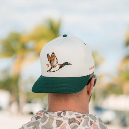 Burlebo Flying Duck Cap | Cream & Green Bill