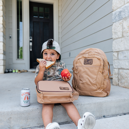 Burlebo Coyote Tan Backpack & Lunchbox Bundle