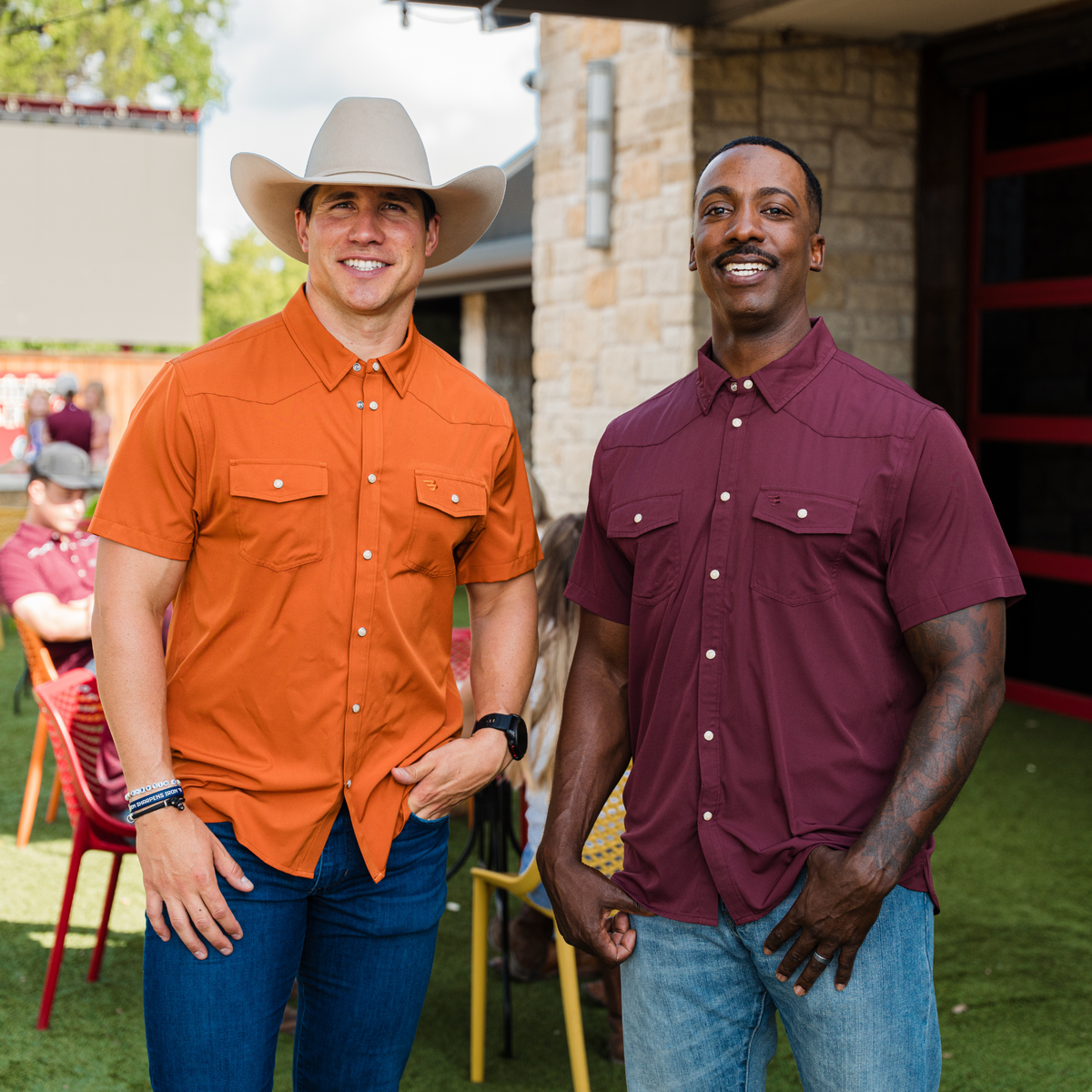Burlebo Orange Performance Western Shirt