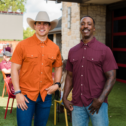 Burlebo Orange Performance Western Shirt