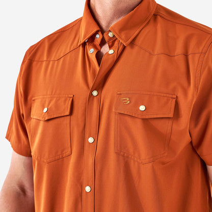 Burlebo Orange Performance Western Shirt