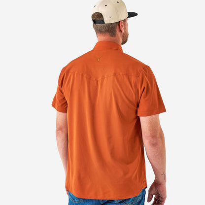 Burlebo Orange Performance Western Shirt