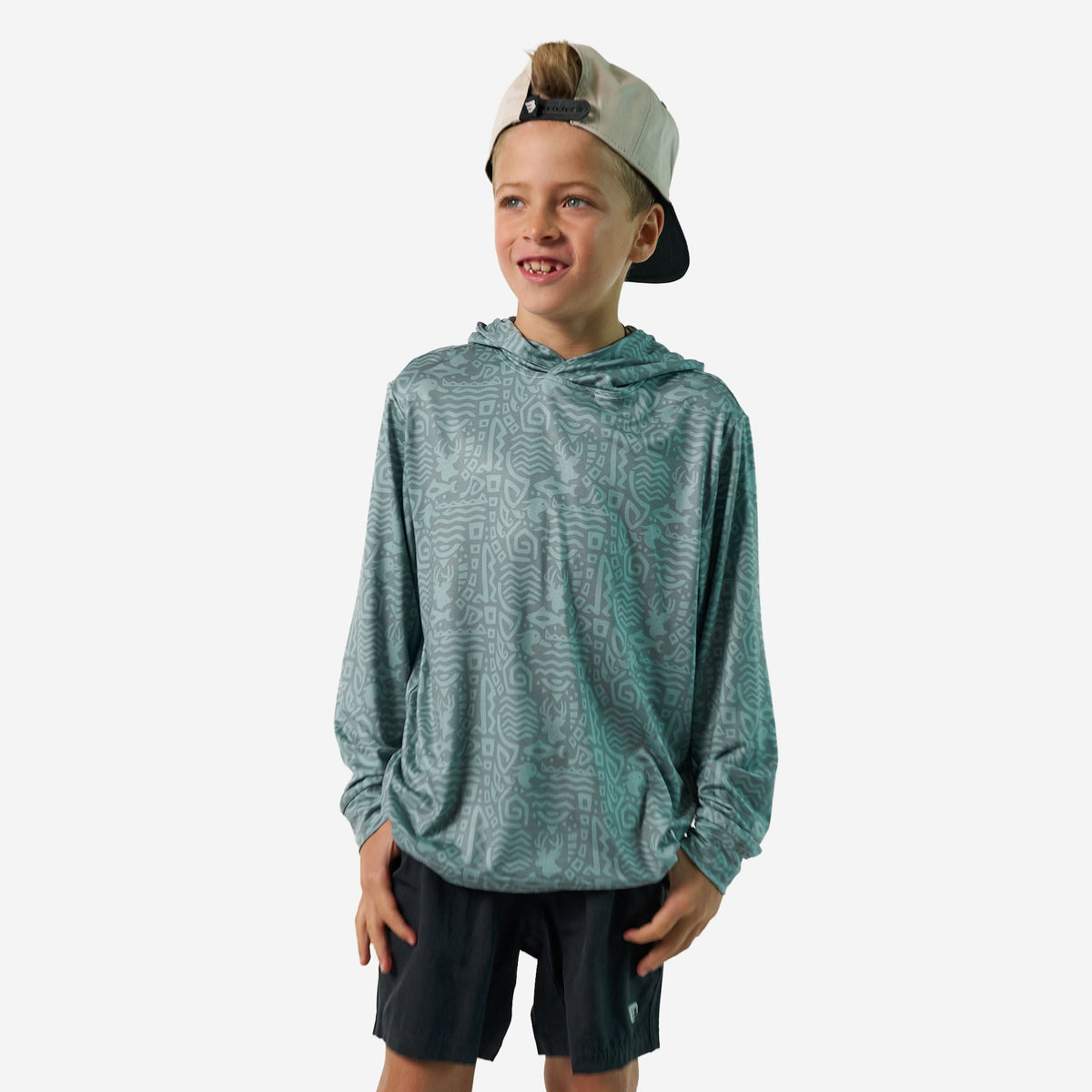 Burlebo Youth Performance Hoodie | Mayan Outdoors Sage