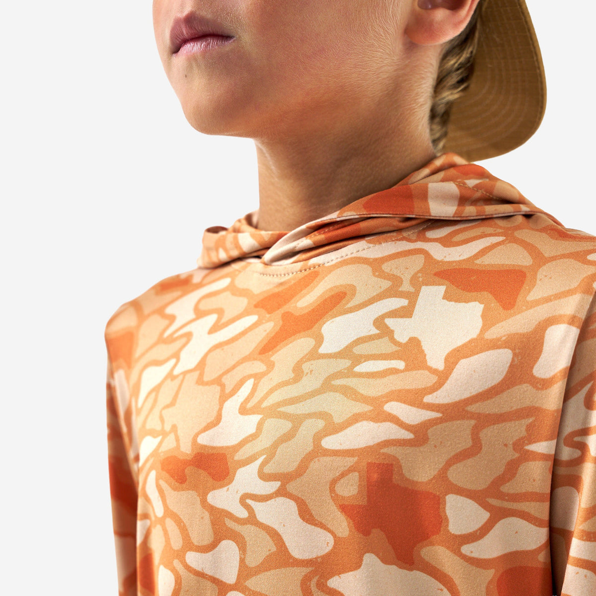 Burlebo Youth Orange Camo Performance Hoodie