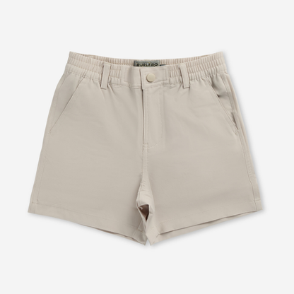 Burlebo Youth Short - Light Khaki | American Flag Pocket