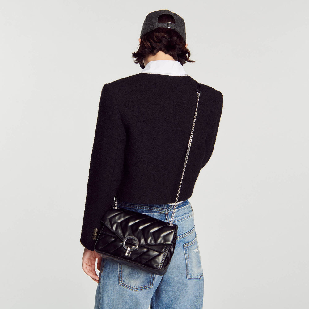 Sandro / Yza bag in certified leather Black