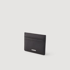Sandro / Reconstituted leather cardholder Black