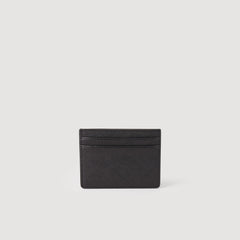 Sandro / Reconstituted leather cardholder Black