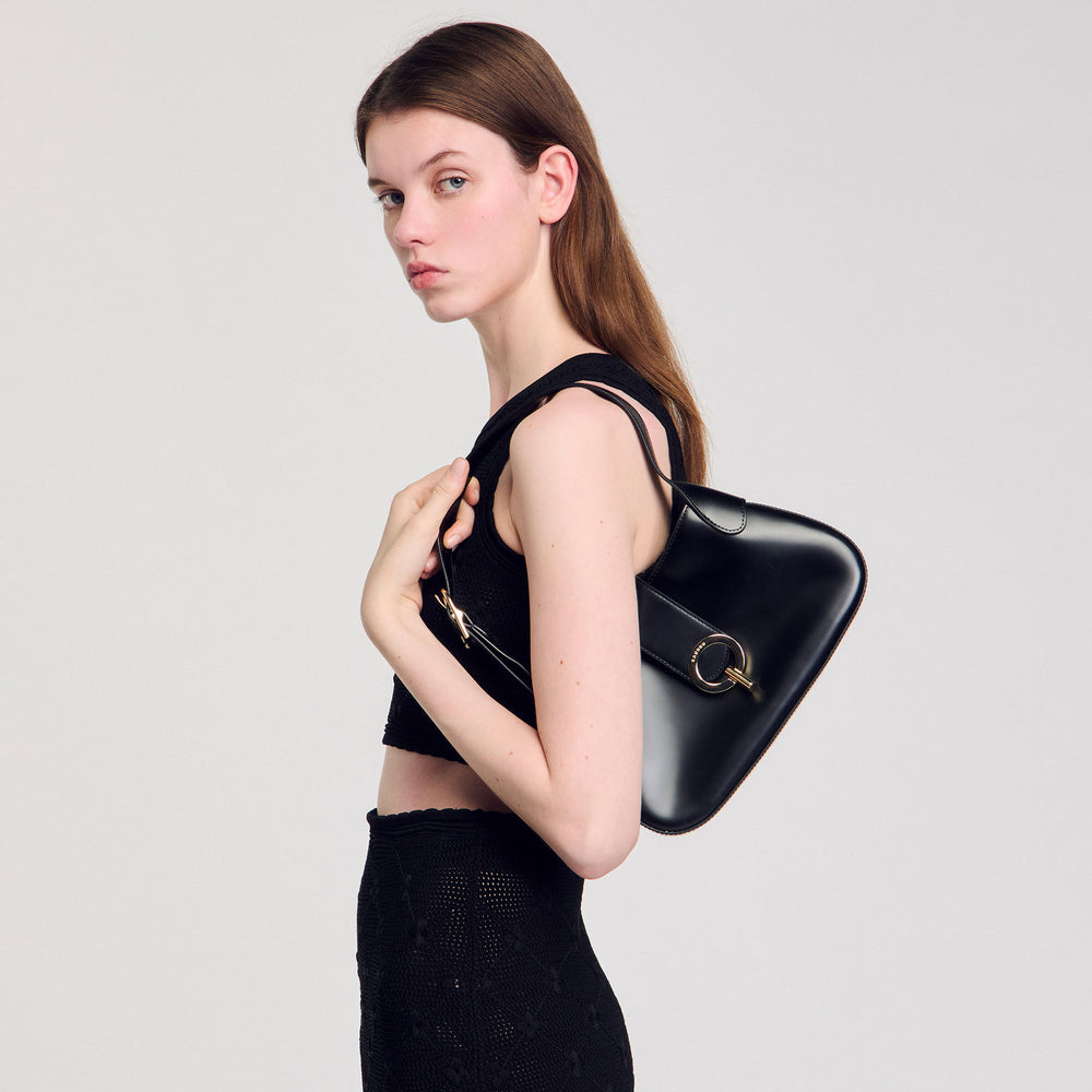 Sandro / Janet bag in certified leather Black