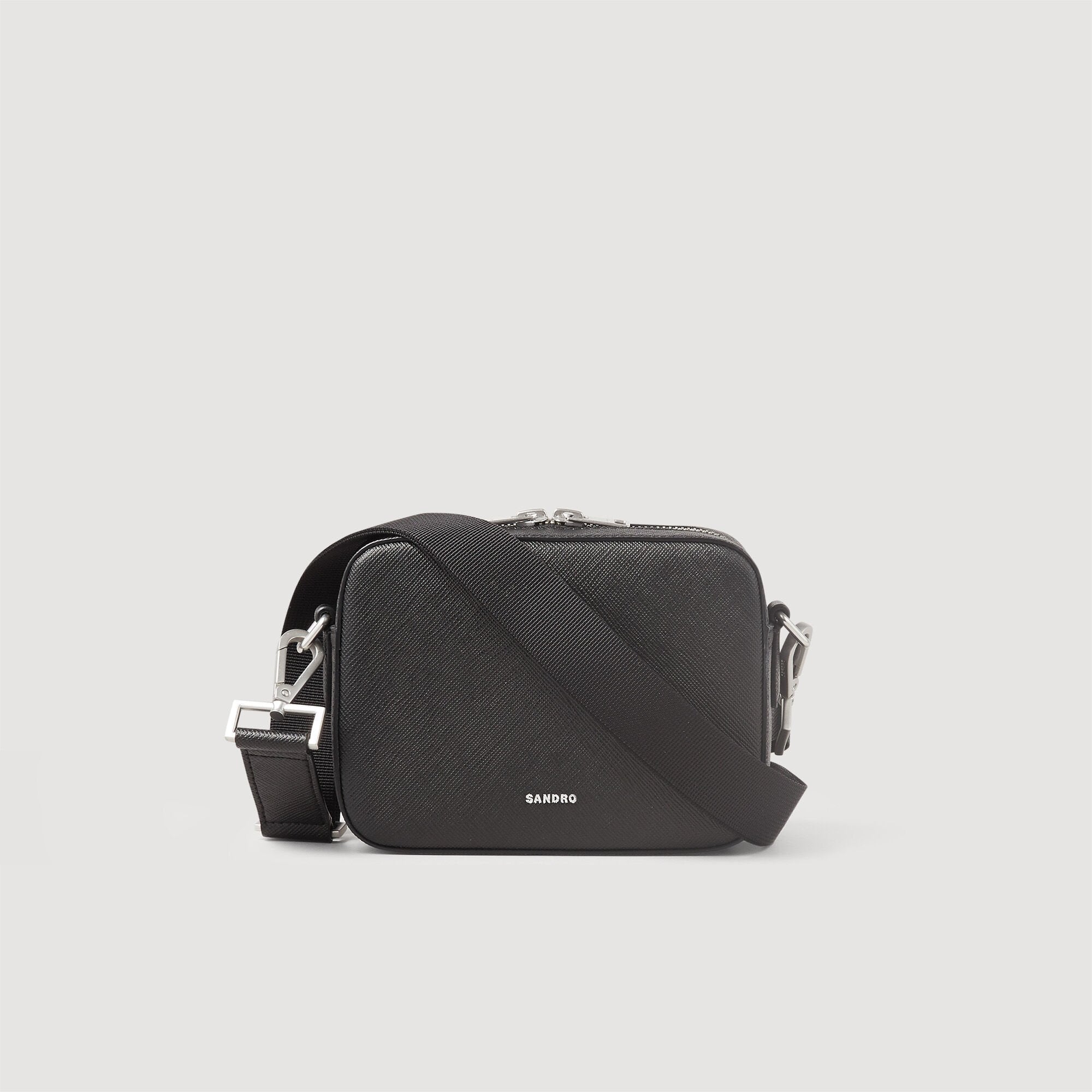 Sandro / Small reconstituted leather bag Black