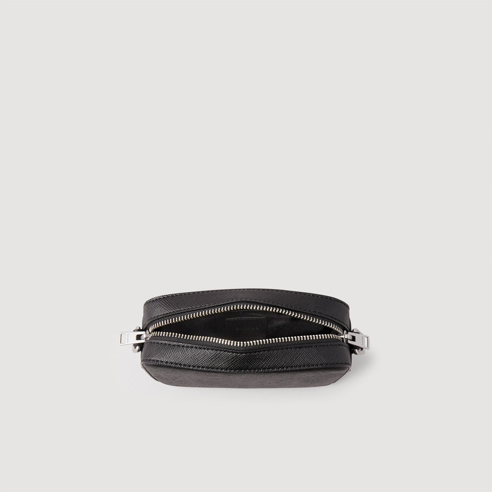 Sandro / Small reconstituted leather bag Black