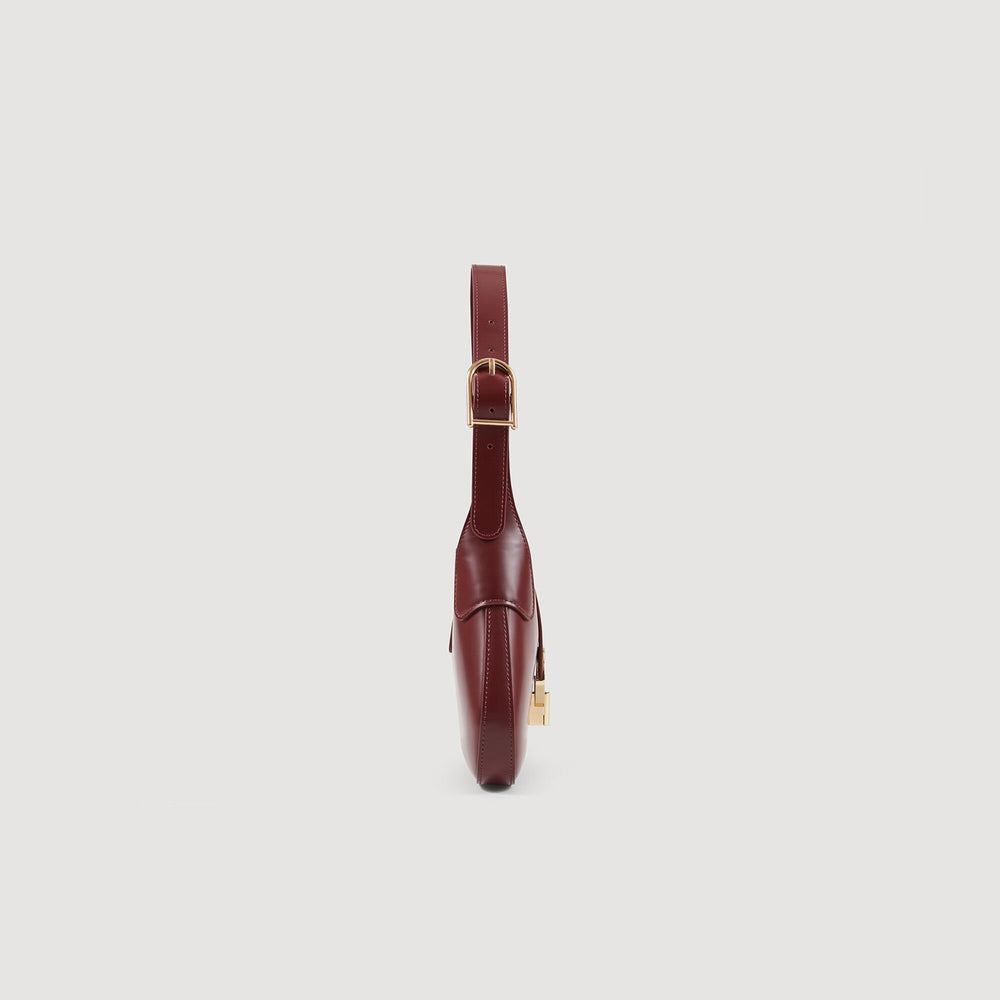 Sandro / Janet bag in certified leather Bordeaux