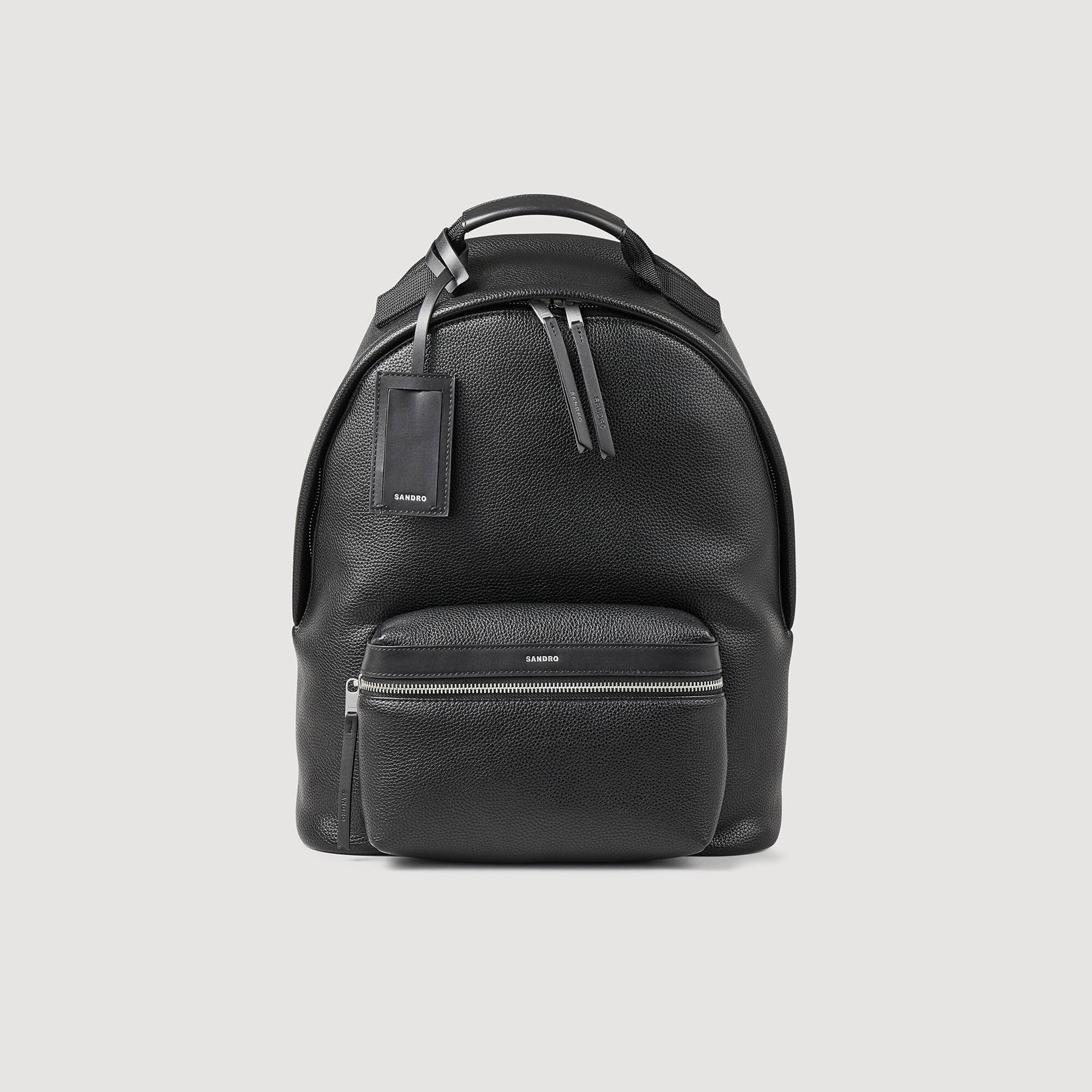 Sandro / Coated canvas backpack Black