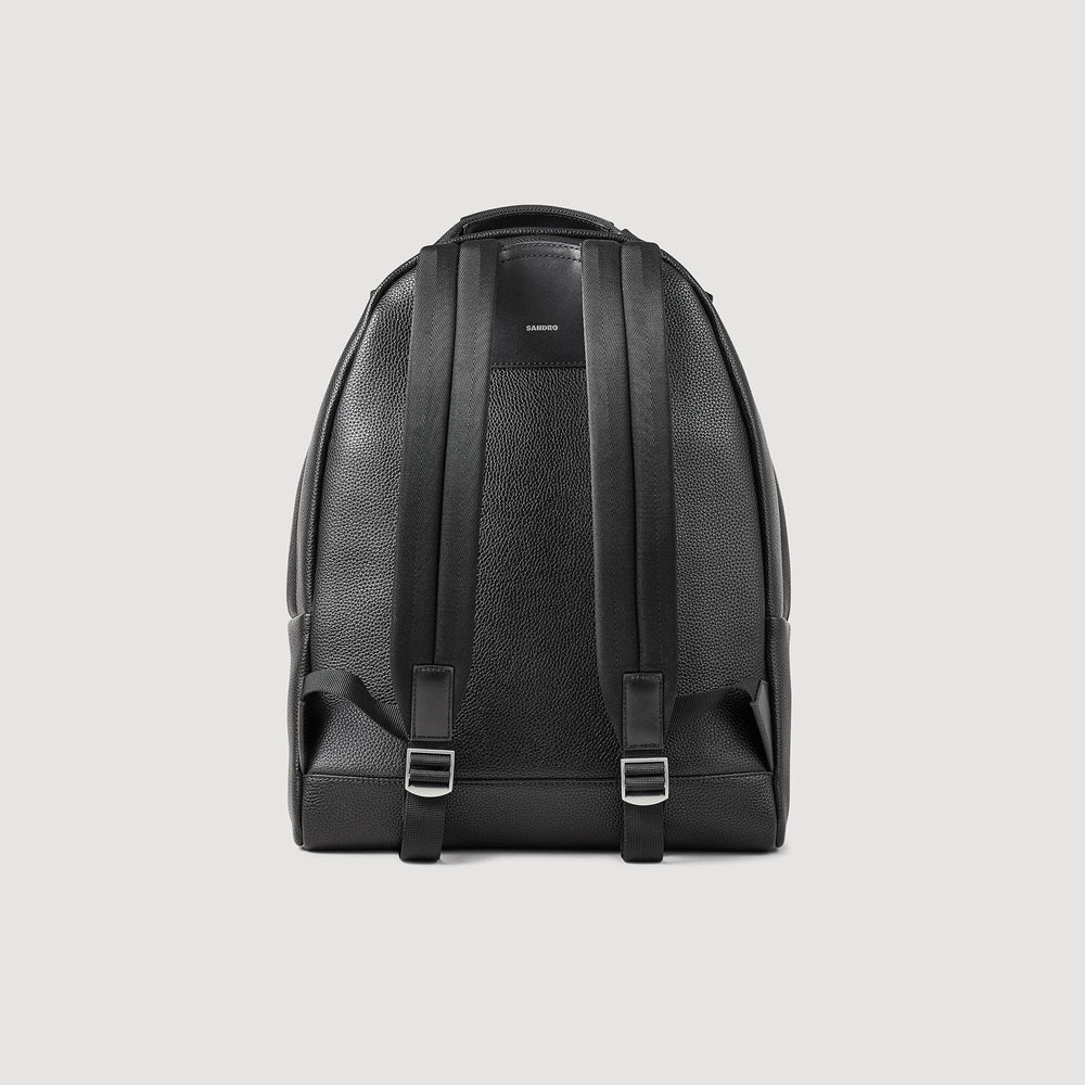 Sandro / Coated canvas backpack Black