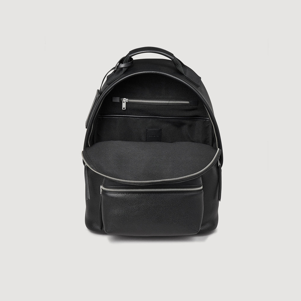 Sandro / Coated canvas backpack Black