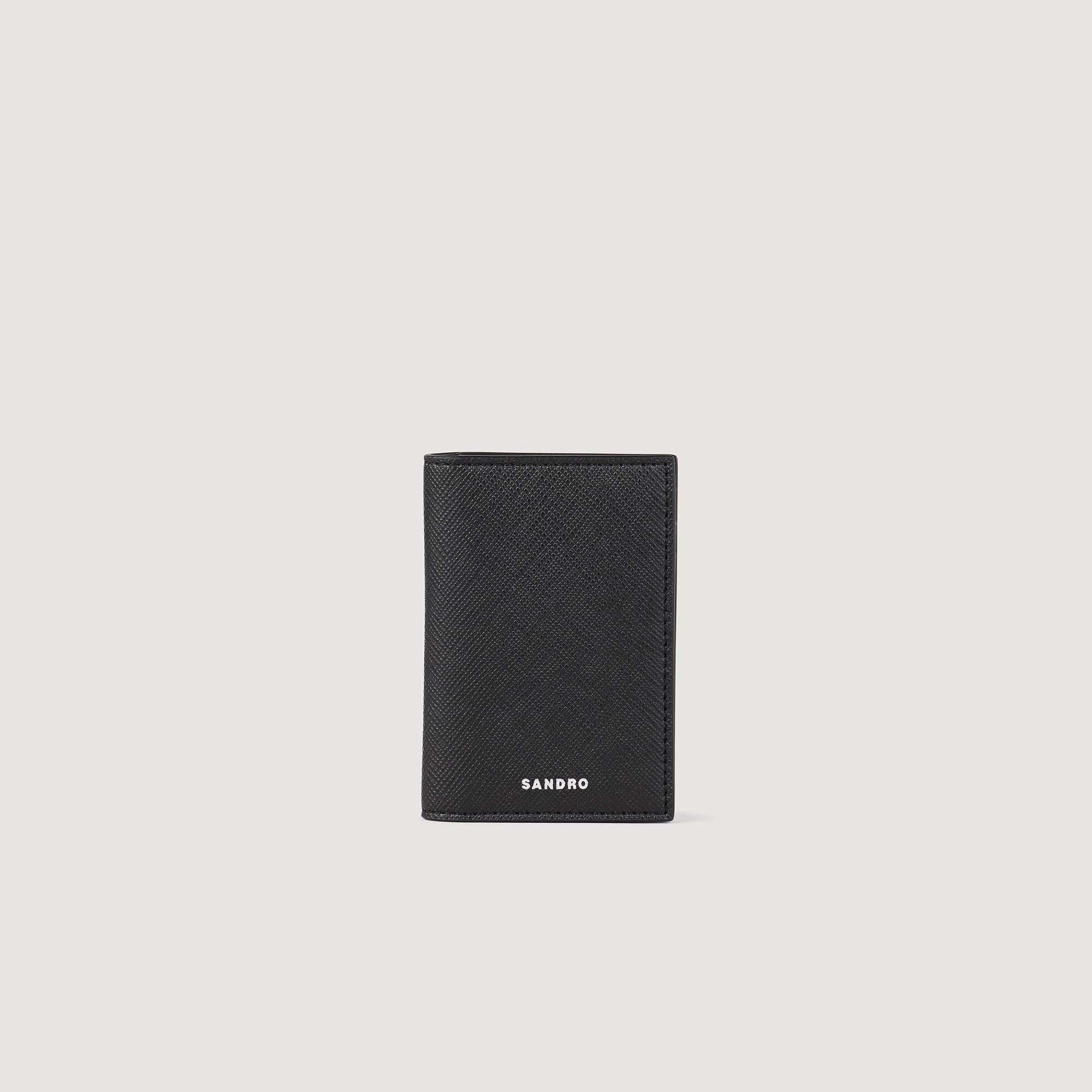 Sandro / Reconstituted leather leather wallet Black