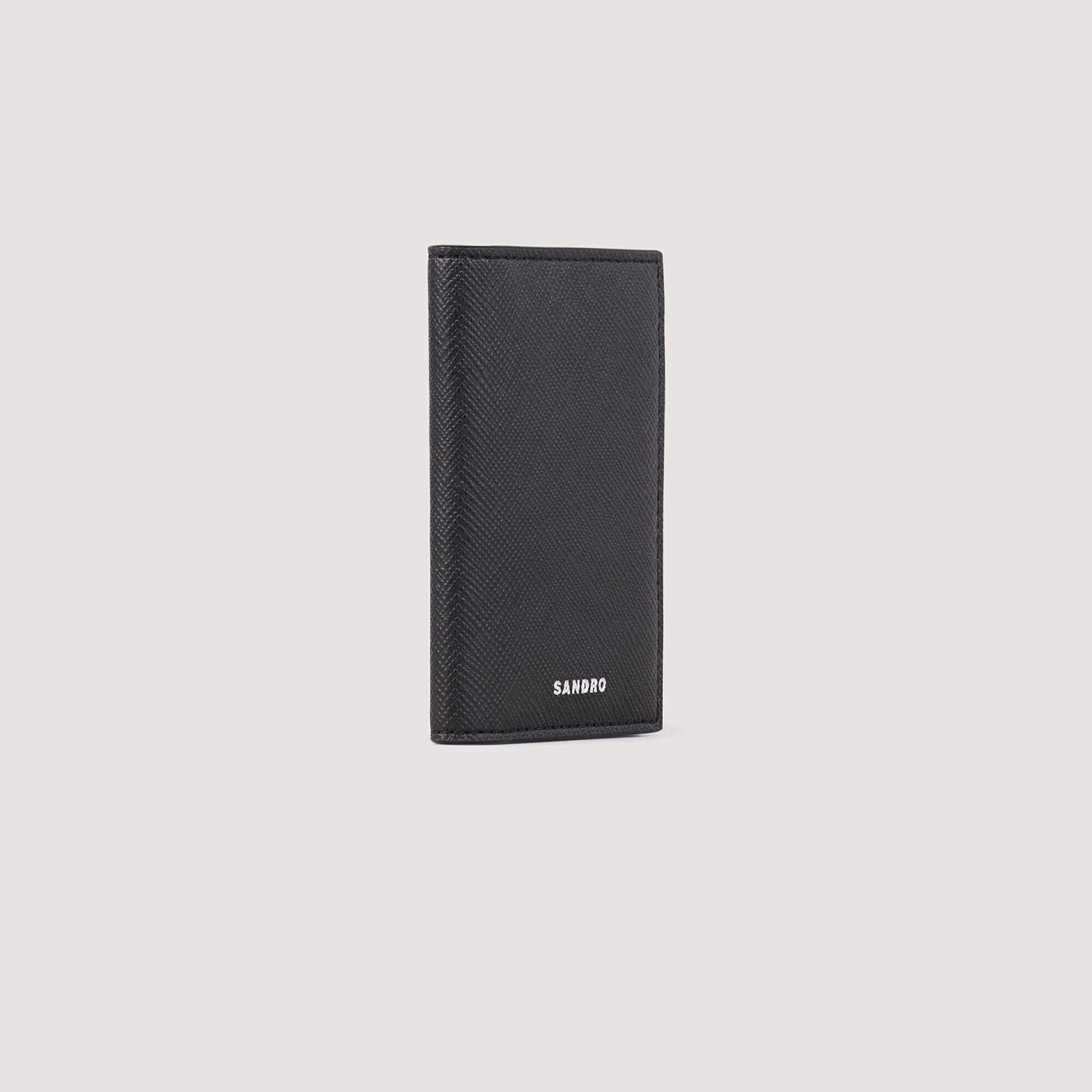 Sandro / Reconstituted leather leather wallet Black