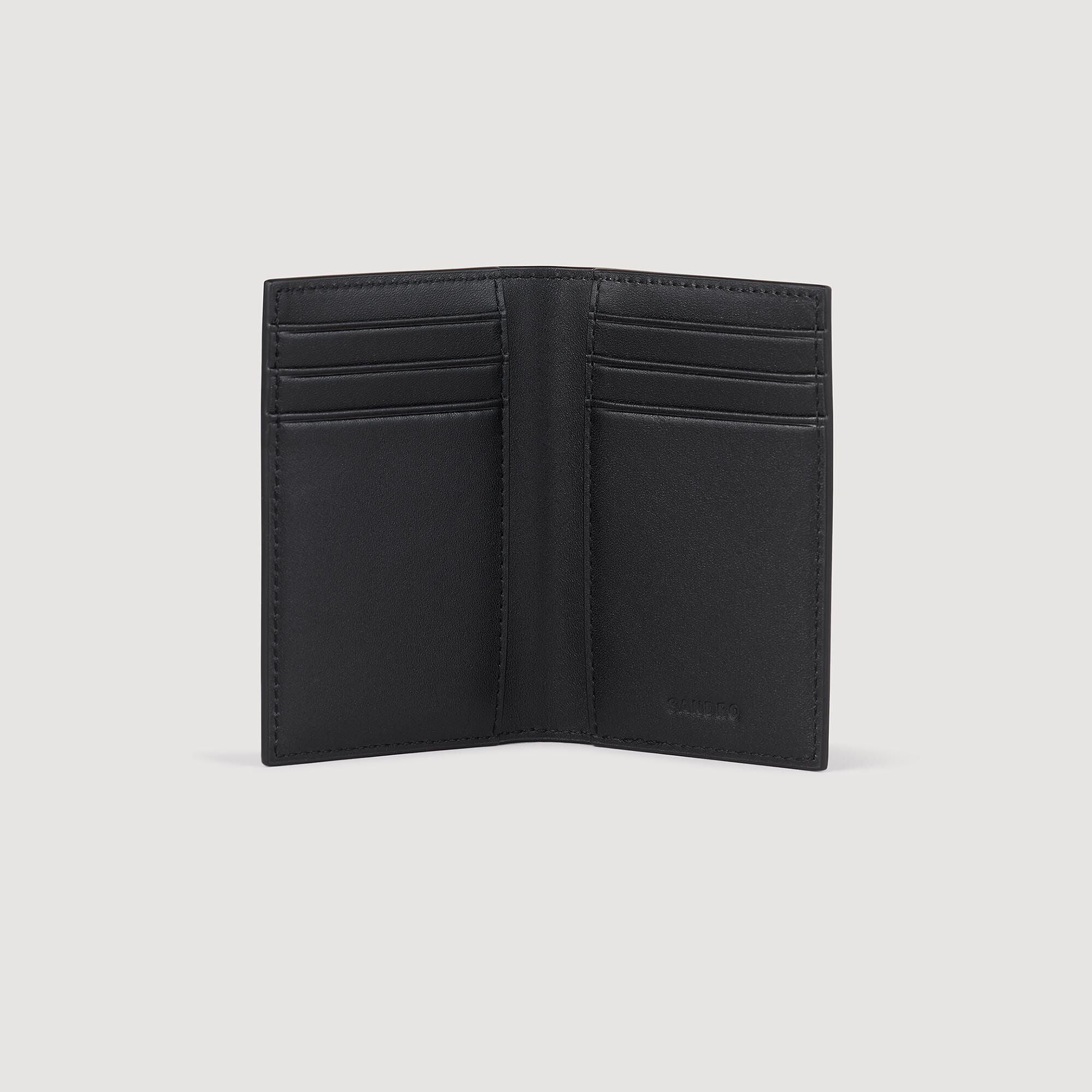 Sandro / Reconstituted leather leather wallet Black