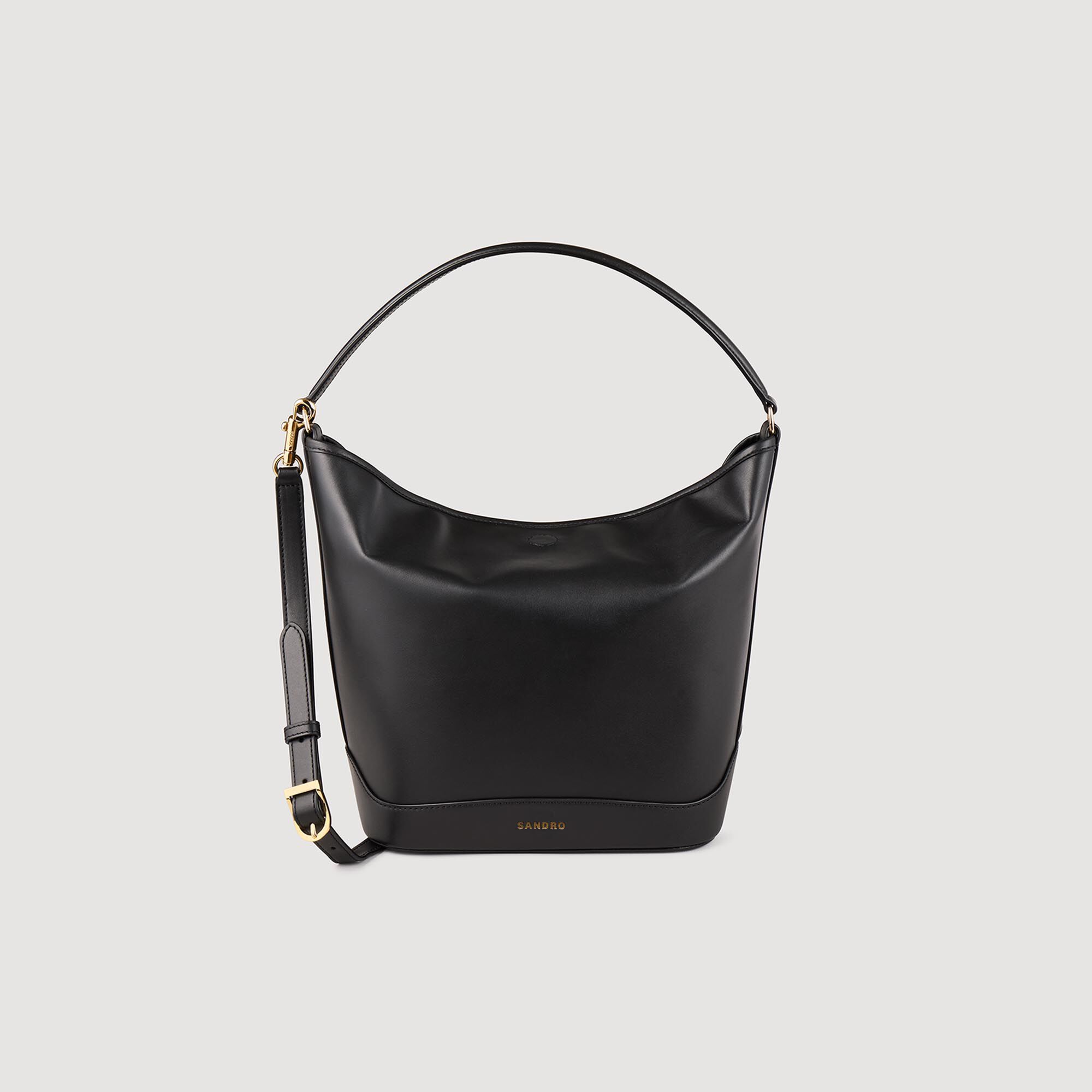 Sandro / TANGOSO leather bucket bag Black