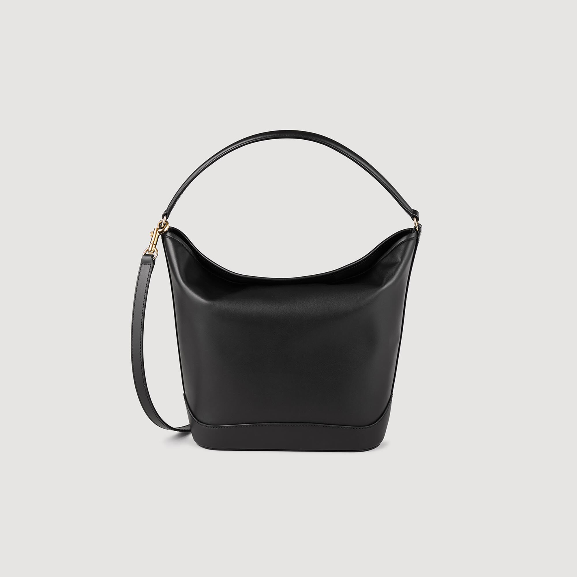 Sandro / TANGOSO leather bucket bag Black