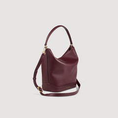 Sandro / TANGOSO leather bucket bag Bordeaux