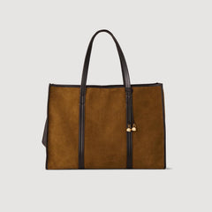 Sandro / Suede tote bag Camel