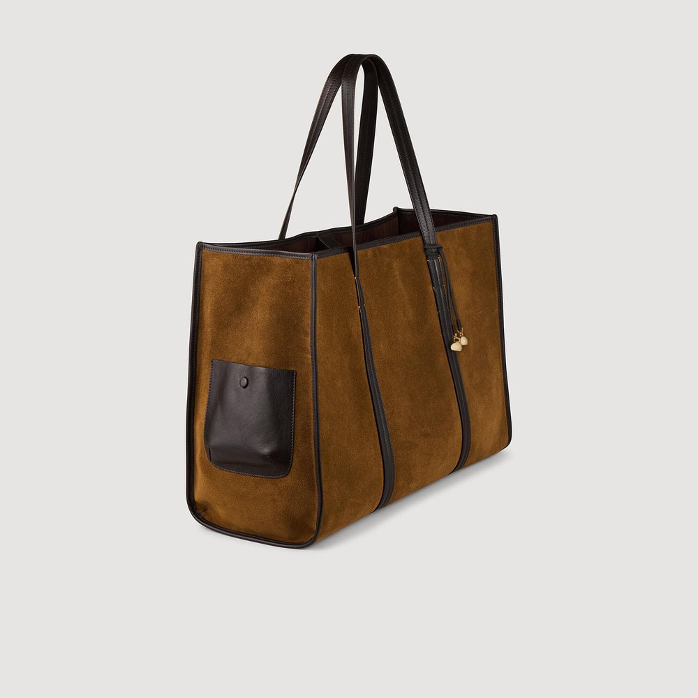 Sandro / Suede tote bag Camel