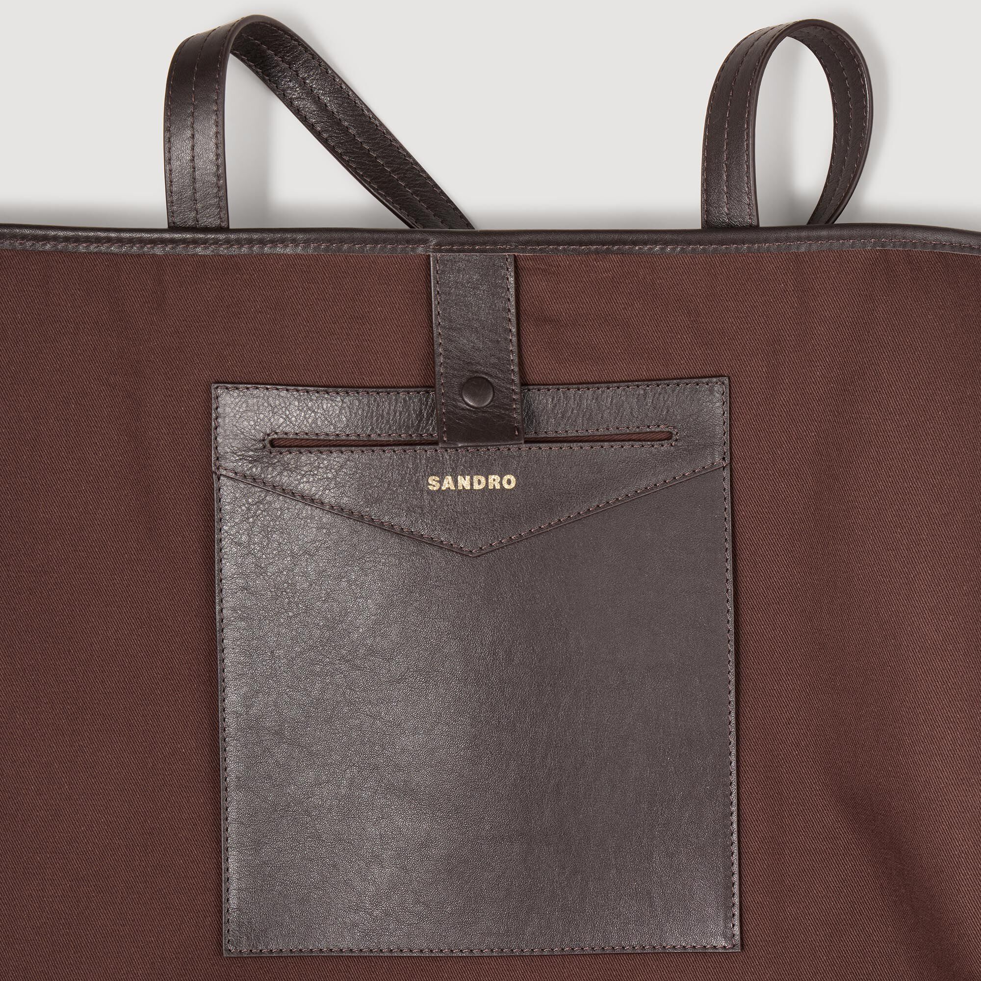 Sandro / Suede tote bag Camel