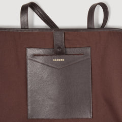 Sandro / Suede tote bag Camel